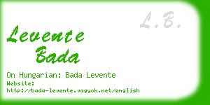 levente bada business card